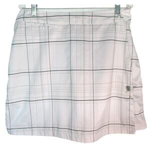 Nancy Lopez Women's White Wrap & Zip Front Golf Skort Size 12